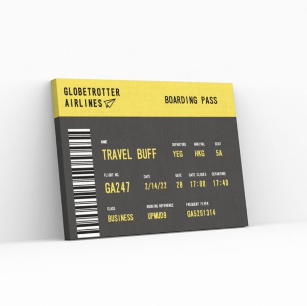 A5 Dot Grid Notebook With Boarding Pass Cover